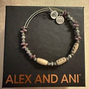⭐️ Alex and Ani: Silver and Purple Beaded Bracelet